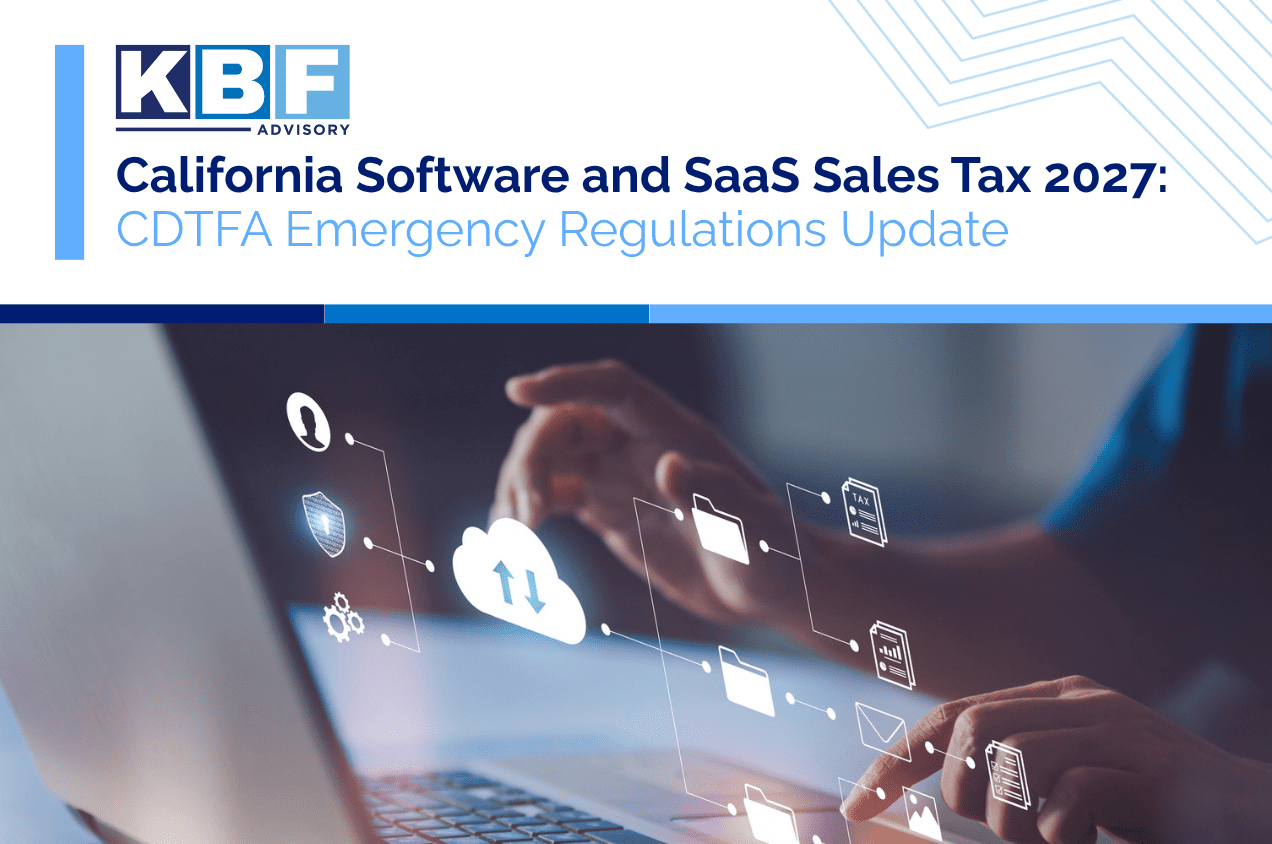 California SaaS Sales Tax CDTFA Meeting