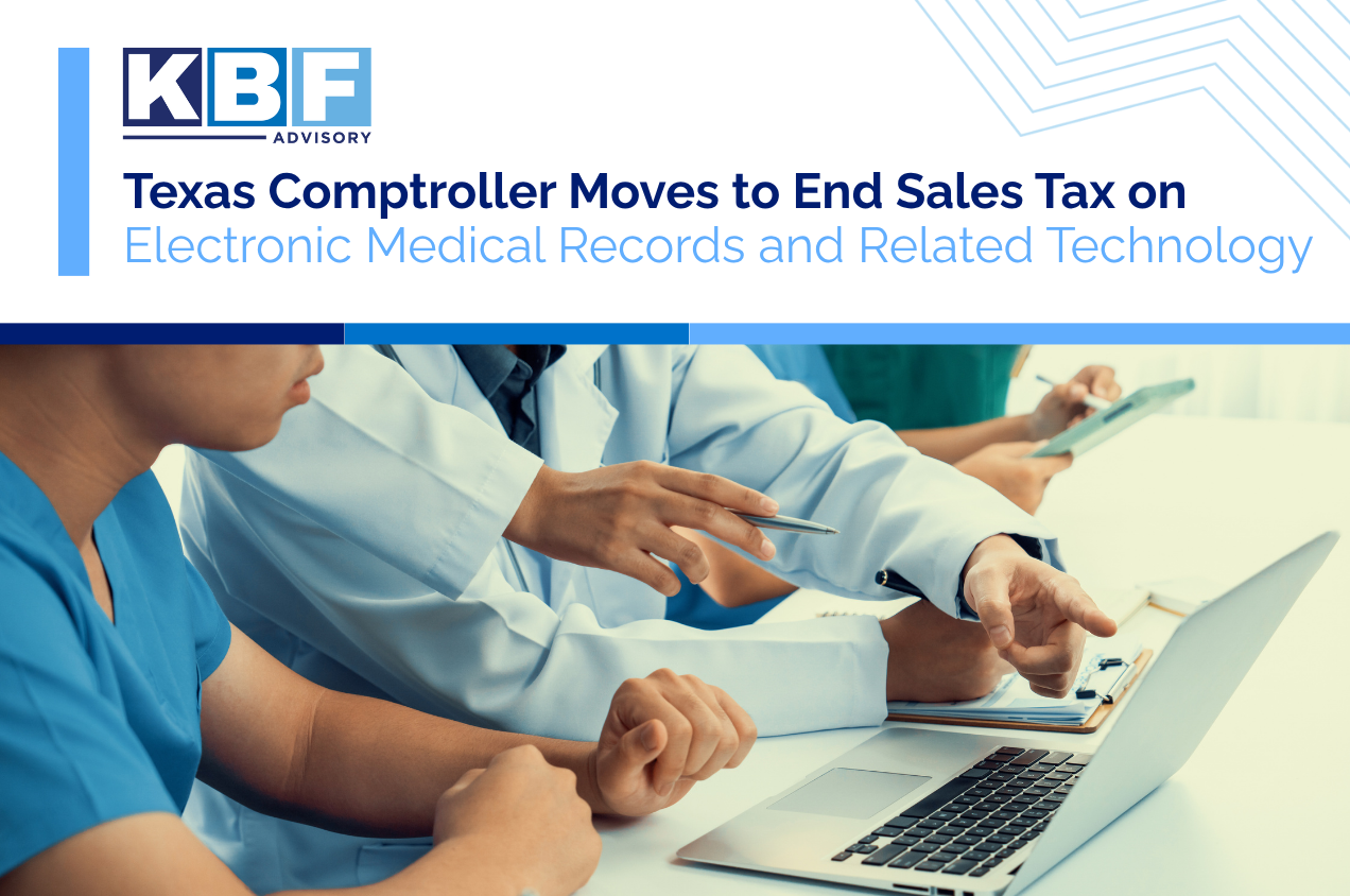 Texas moves to end sales tax on electronic medical records