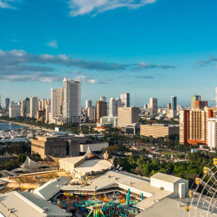 Cityscape of Manila the capital of the Philippines